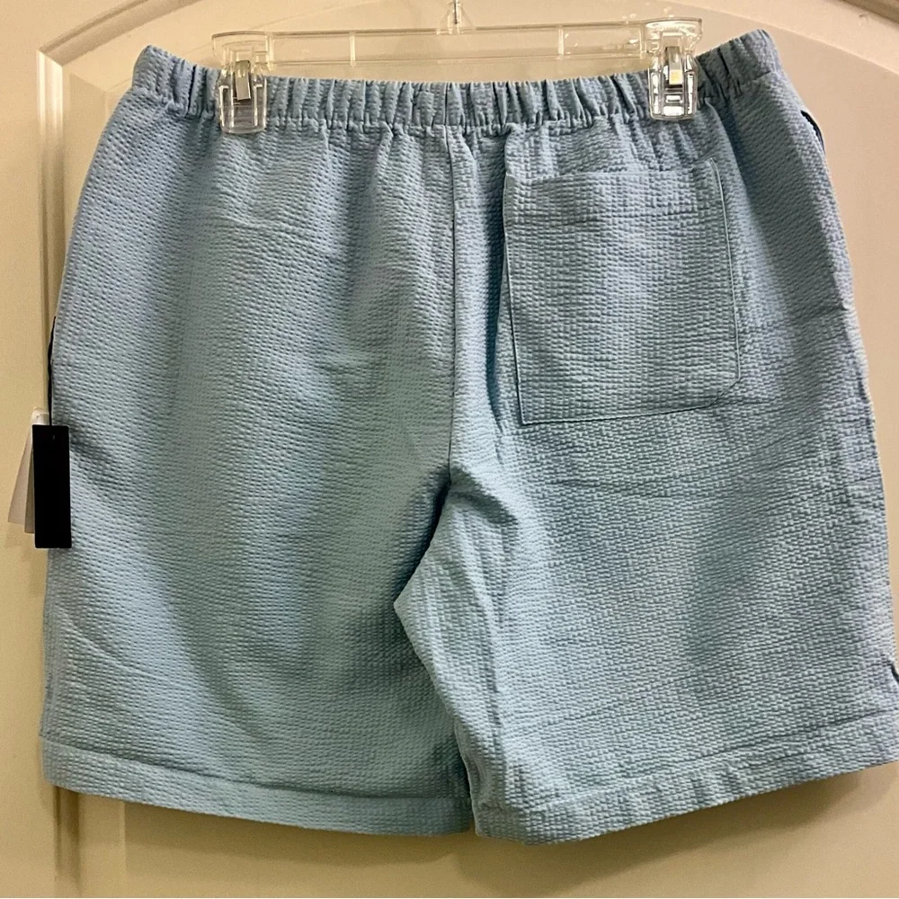 NWT $85 onia Pull on Seersucker Blue Short M - Picture 7 of 11